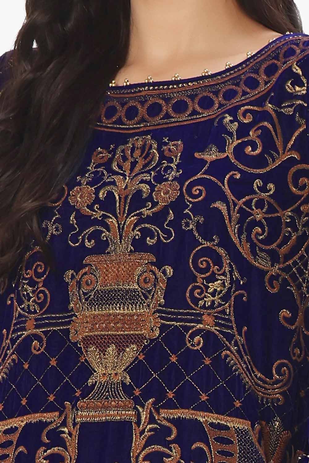 Gul Ahmed | Winter Collection 24 | Velvet Dupatta WV-42001 by Gul Ahmed - Designer Dress - Type: Ladies Clothes - Available at Libayah - 100% Original