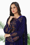 Gul Ahmed | Winter Collection 24 | Velvet Dupatta WV-42001 by Gul Ahmed - Designer Dress - Type: Ladies Clothes - Available at Libayah - 100% Original