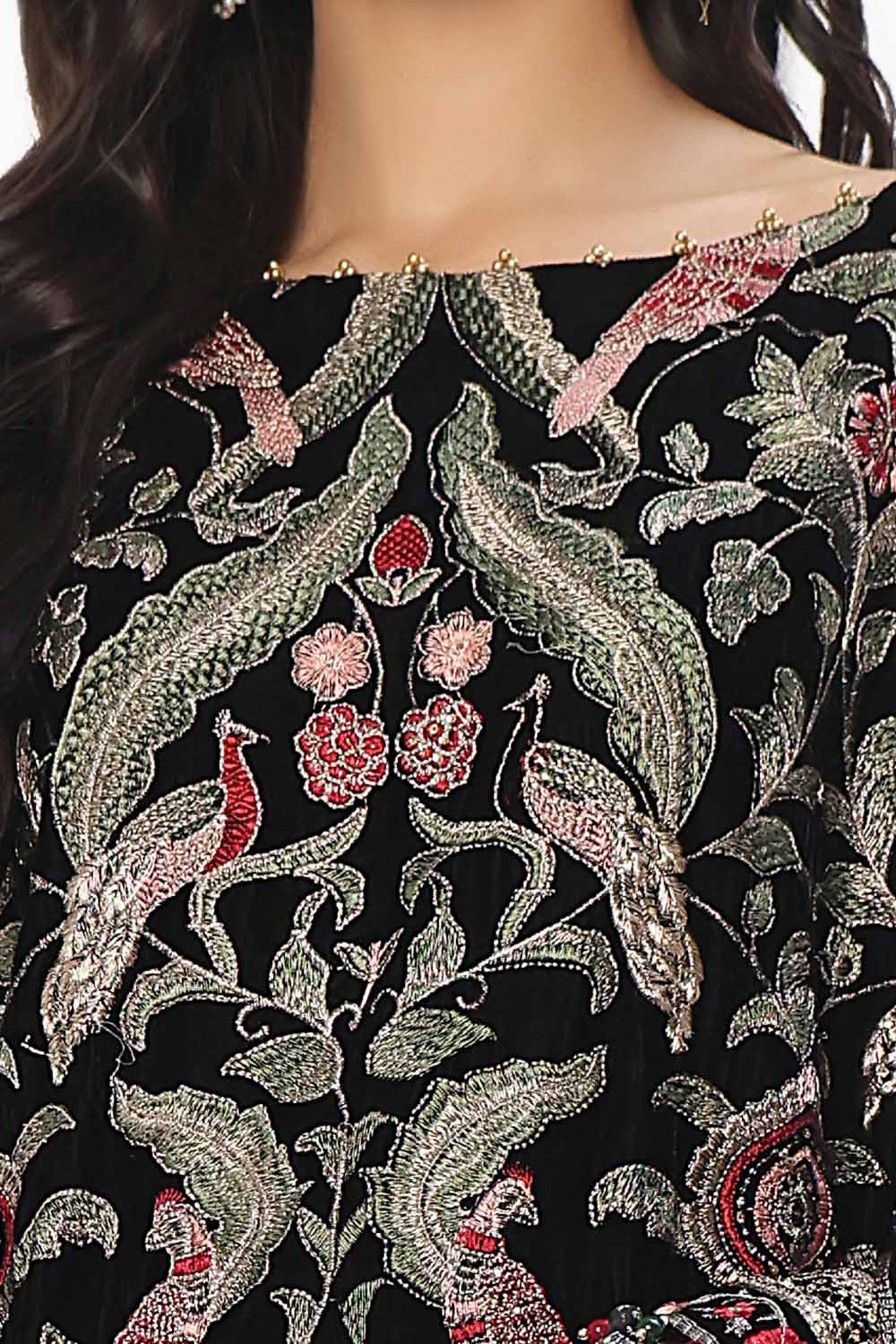 Gul Ahmed | Winter Collection 24 | Velvet Dupatta WV-42002 by Gul Ahmed - Designer Dress - Type: Ladies Clothes - Available at Libayah - 100% Original