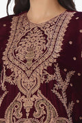 Gul Ahmed | Winter Collection 24 | Velvet Dupatta WV-42003 by Gul Ahmed - Designer Dress - Type: Ladies Clothes - Available at Libayah - 100% Original
