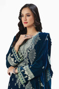 Gul Ahmed | Winter Collection 24 | Velvet Dupatta WV-42004 by Gul Ahmed - Designer Dress - Type: Ladies Clothes - Available at Libayah - 100% Original