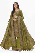 Gul Ahmed | Winter Collection 24 | Velvet Dupatta WV-42007 by Gul Ahmed - Designer Dress - Type: Ladies Clothes - Available at Libayah - 100% Original