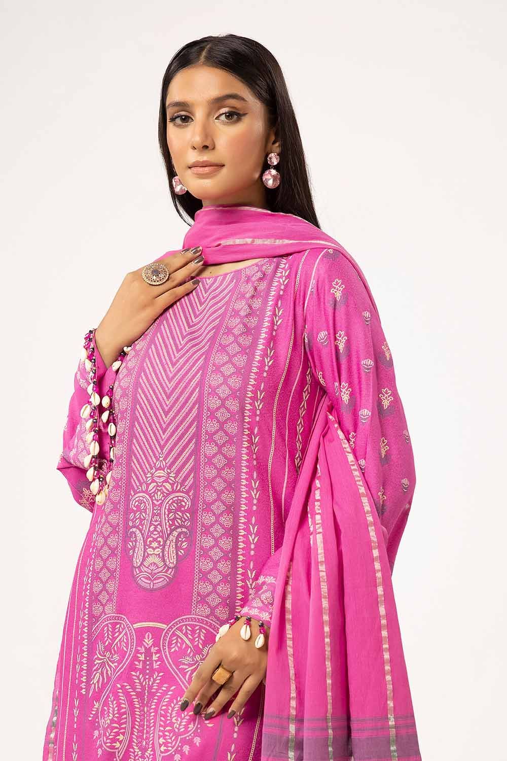 Gul Ahmed | Winter Collection 24 | Yarn Dyed Dupatta YD-42001 by Gul Ahmed - Designer Dress - Type: Ladies Clothes - Available at Libayah - 100% Original