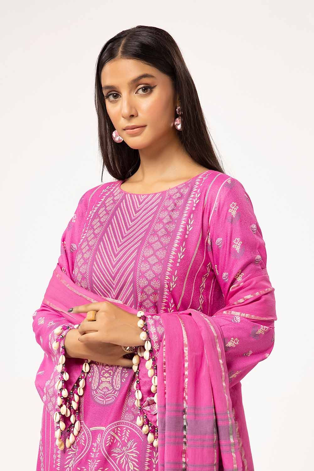 Gul Ahmed | Winter Collection 24 | Yarn Dyed Dupatta YD-42001 by Gul Ahmed - Designer Dress - Type: Ladies Clothes - Available at Libayah - 100% Original