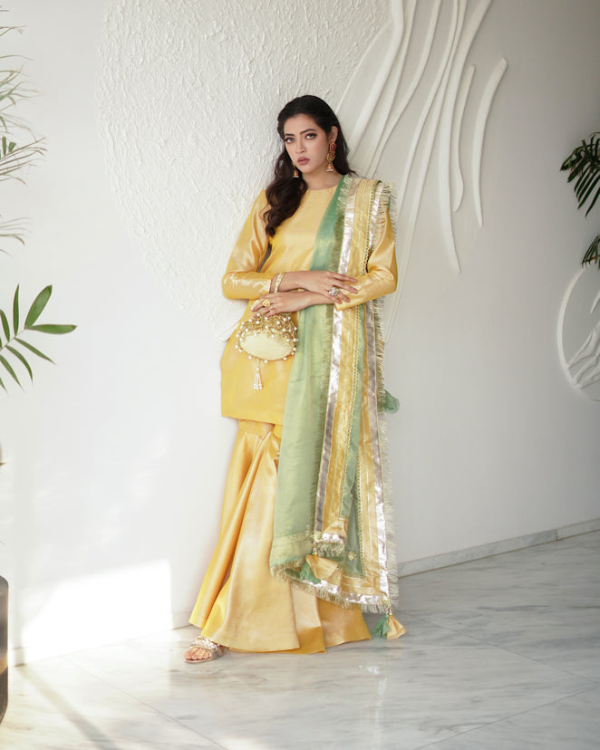 Zar | Gharara Formals | Yellow by Zar - Designer Dress - Type: Ladies Clothes - Available at Libayah - 100% Original