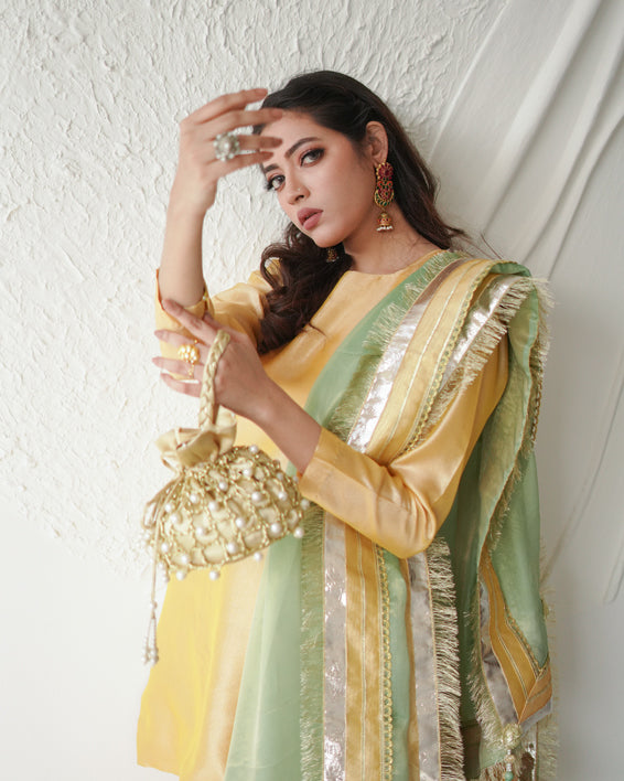 Zar | Gharara Formals | Yellow by Zar - Designer Dress - Type: Ladies Clothes - Available at Libayah - 100% Original