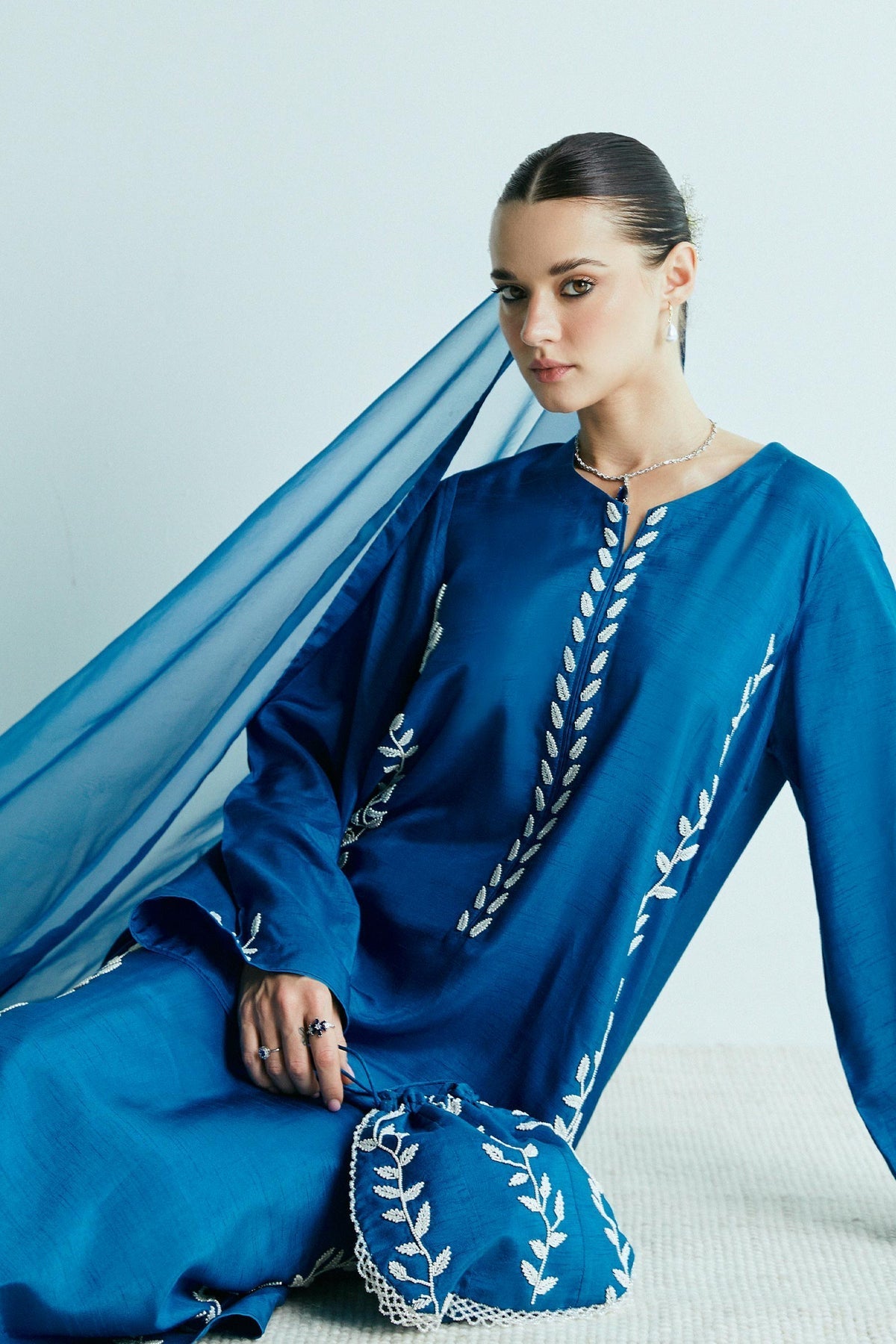 Zara Shahjahan | Festive Eid 24 | ZC-2028 by Zara Shahjahan - Designer Dress - Type: Ladies Clothes - Available at Libayah - 100% Original