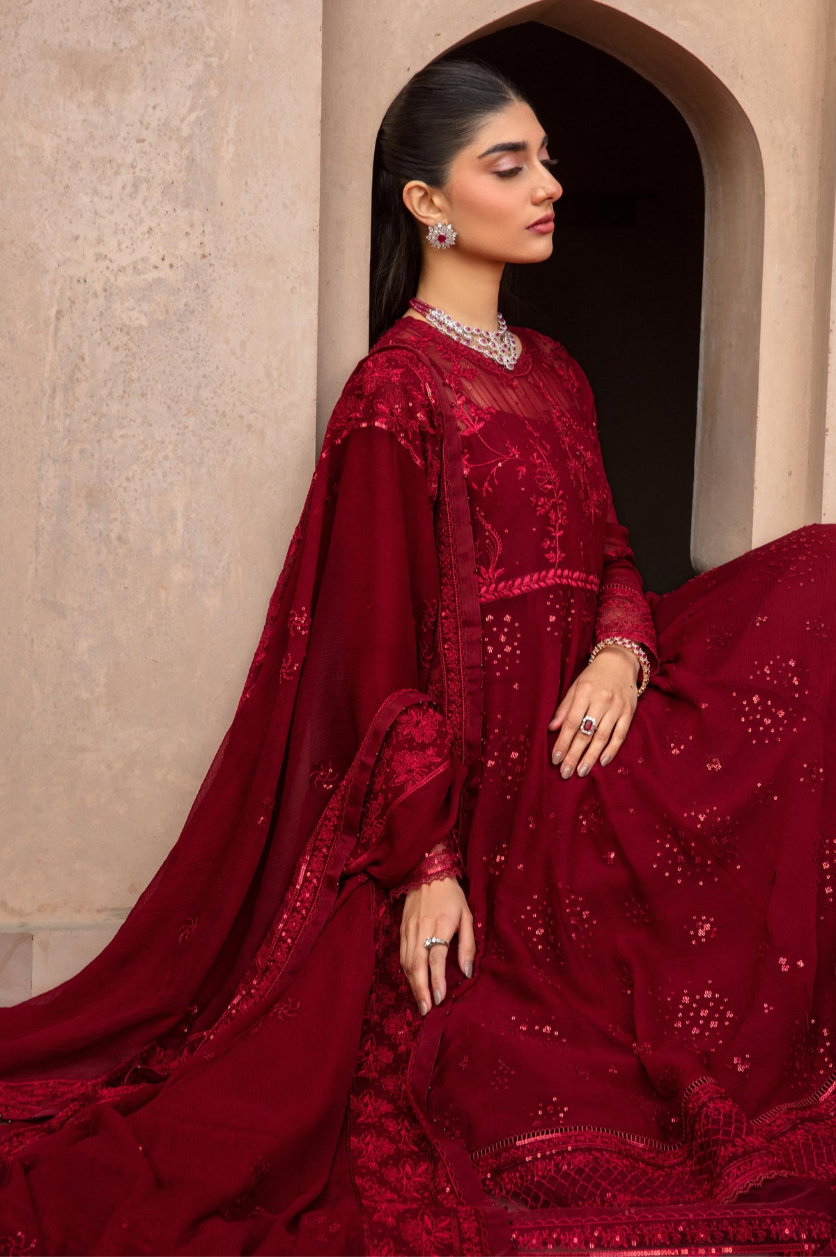 Zeen | Azalea Collection | Merlot by Zeen - Designer Dress - Type: Ladies Clothes - Available at Libayah - 100% Original
