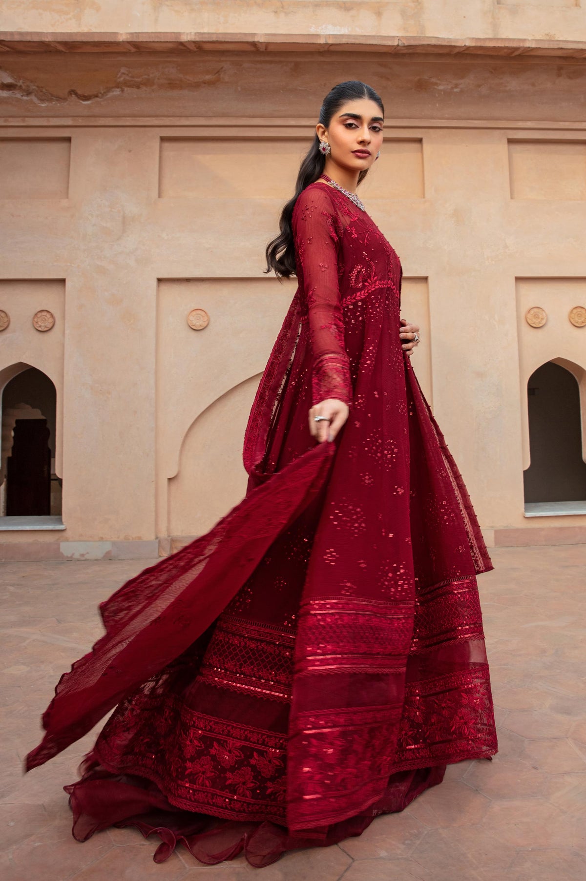 Zeen | Azalea Collection | Merlot by Zeen - Designer Dress - Type: Ladies Clothes - Available at Libayah - 100% Original